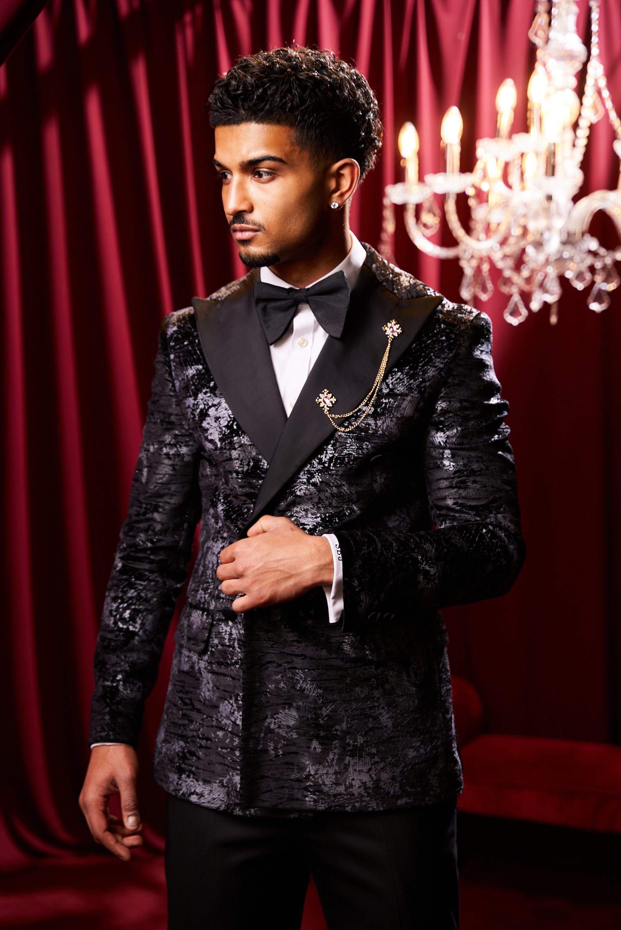 Jacquard Double Breasted Tuxedo | Picasso | SUITD London