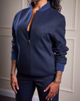 Blue Pinstripe Trackie Suit