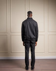 Black Pinstripe Trackie Suit