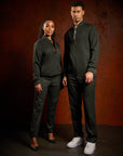 Green Pinstripe Trackie Suit