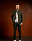 Green Pinstripe Trackie Suit