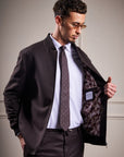 Brown Pinstripe Trackie Suit