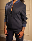 Blue Pinstripe Trackie Suit