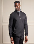 Black Pinstripe Trackie Suit