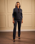 Blue Pinstripe Trackie Suit