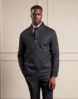 Black Pinstripe Trackie Suit
