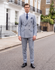 Greyish - Light Grey Double Breasted Suit