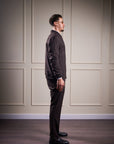 Brown Pinstripe Trackie Suit