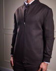 Brown Pinstripe Trackie Suit
