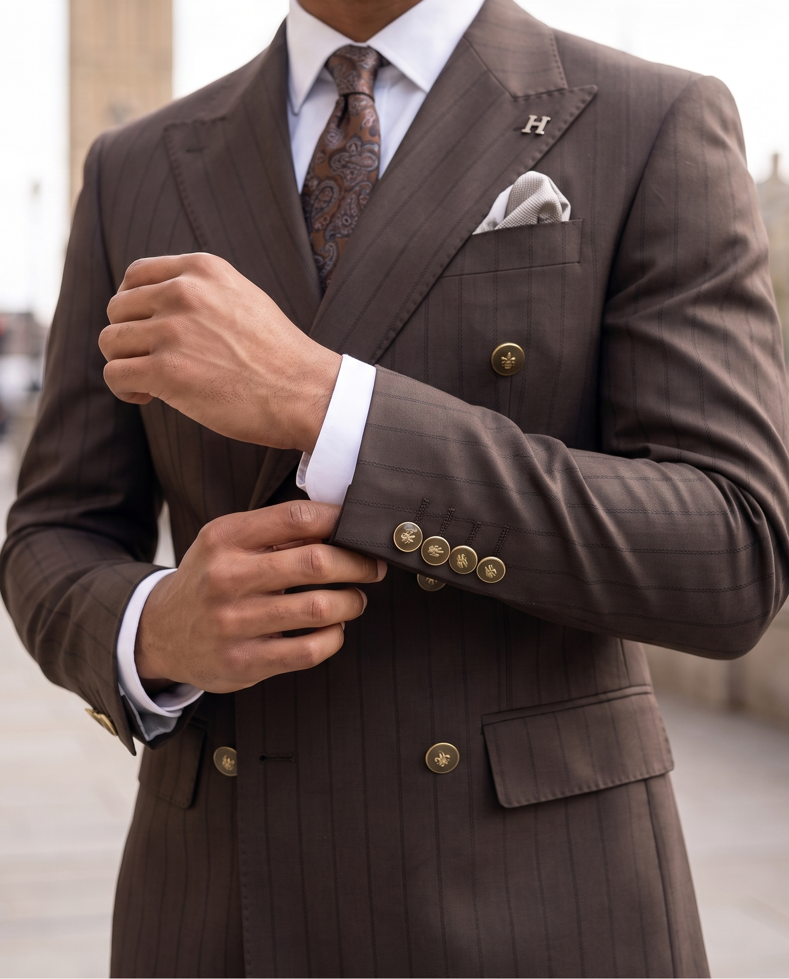 Mocha Pinstripe